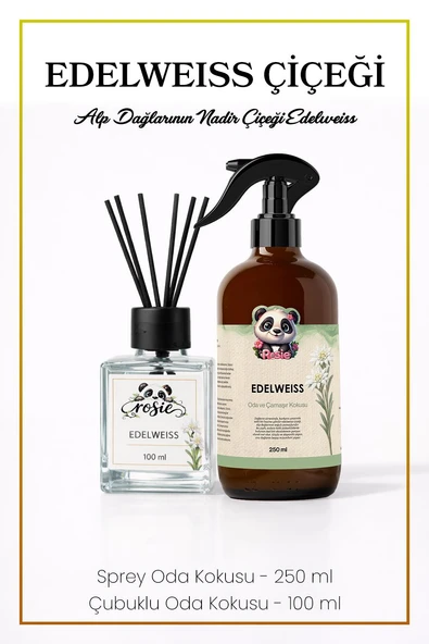 Rosie Edelweiss 250 ml Sprey + 100 ml Çubuklu Oda Kokusu Serisi ürün görseli 1