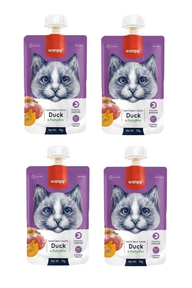 Taze Ördekli & Balkabaklı Kedi Et Ezmesi 90 Gr. X 4 Adet ürün görseli 1