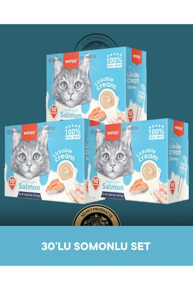 Lickable Cream Somonlu Kedi Ödül Maması 30x16 gr ürün görseli 1