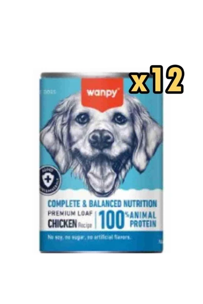 Tahılsız %100 Gerçek Et Tavuklu Köpek Konservesi 375 gr x 12 Adet ürün görseli 1