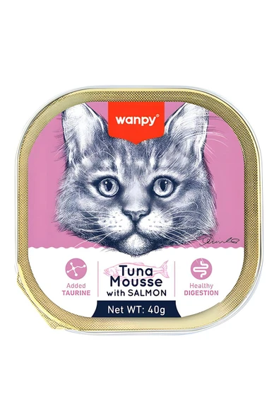 Ton Balıklı ve Somonlu Alutray Yaş Kedi Maması 40gr ürün görseli 1
