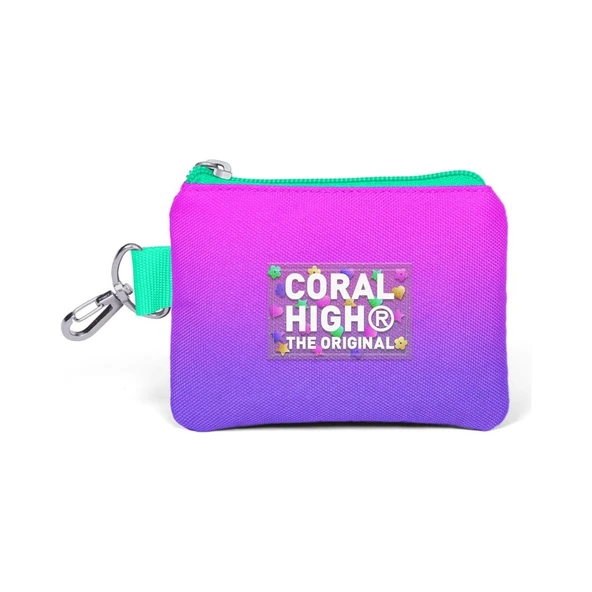 Coral High Kids Pembe Mor Renk Geçişli Bozuk Para Çantası 21891 ürün görseli 1