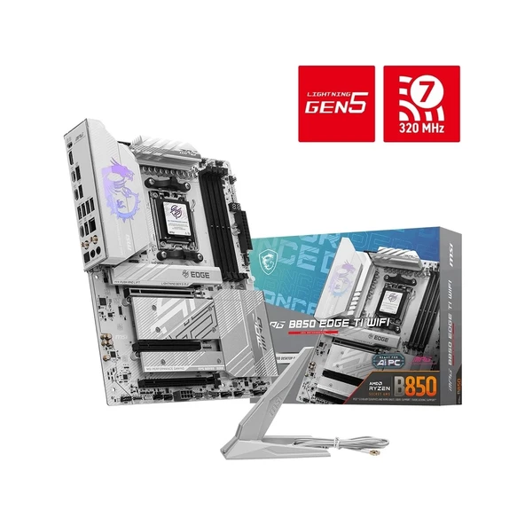 MSI MPG B850 Edge TI Wi-Fi AMD AM5 DDR5 ATX Anakart ürün görseli 1