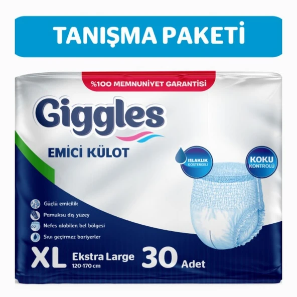 Giggles Yetişkin Emici Külot ExtraLarge 30'lu 1 Paket 30 Adet ürün görseli 1