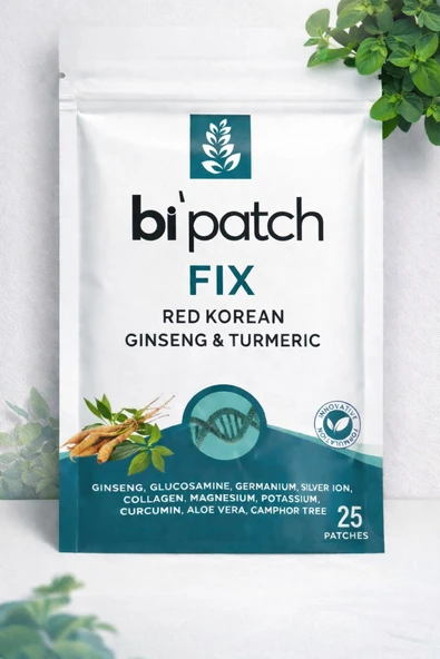 Bi Patch Fix Kırmızı Kore Ginsengi& Zerdeçal İçerikli Ağrı Bandı 25 Adet ürün görseli 1