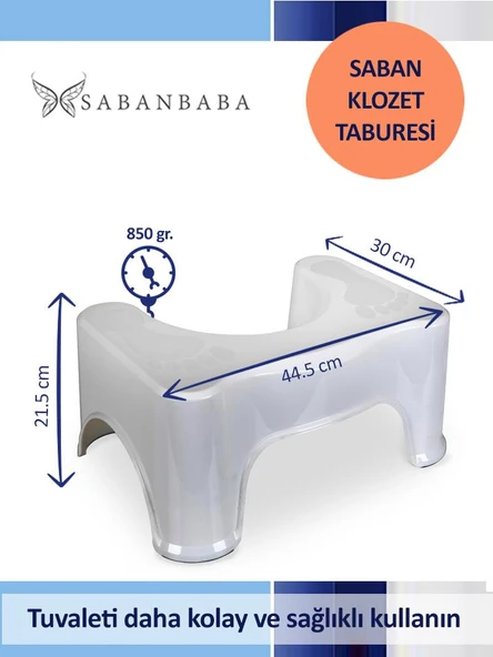 Beyaz, Klozet Taburesi - Resim 3