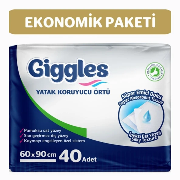 Giggles 60x90 Yatak Koruyucu Örtü 10'lu 4 Paket 40 Adet ürün görseli 1