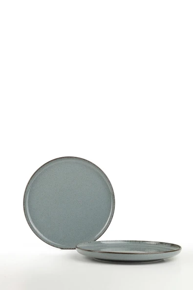 Moderna 2 Parça 27 Cm Düz Tabak Mavi - Resim 2