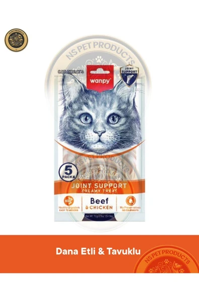 Bone Support - Eklem Sağlığı Sığır Et & Tavuk Kedi Krema Ödül Maması 5x14 gr ürün görseli 1