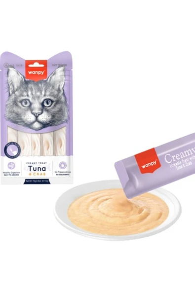 Ton-Yengeç Krema Ödül 5x14gr Likit Kedi Ödülü Skt:09/2026 ürün görseli 1
