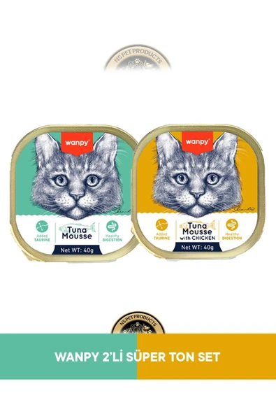 Mousse Ton Balıklı Alutray & Mousse Ton Balıklı - Tavuklu Alutray Kedi Yaş Maması Seti 2 ürün görseli 1
