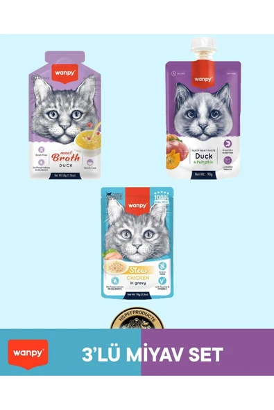 Kedi Maması 3'lü Miyav Set ürün görseli 1