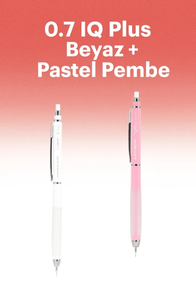 My Iq Plus Versatil Kalem 0.7 Beyaz + Pastel Pembe ürün görseli 1