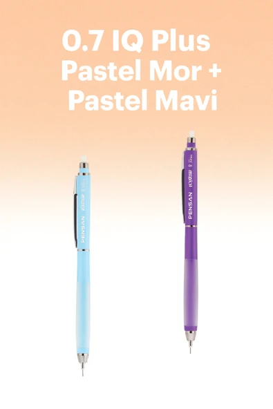 My Iq Plus Versatil Kalem 0.7 Pastel Mavi + Pastel Mor ürün görseli 1