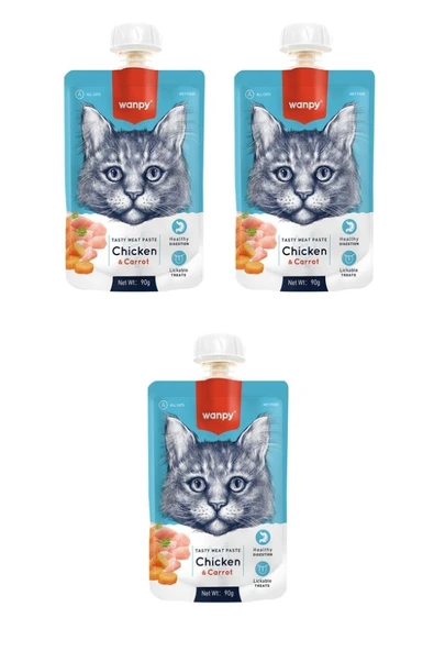 Taze Tavuklu & Havuçlu Kedi Et Ezmesi 90 Gr. X 3 Adet ürün görseli 1