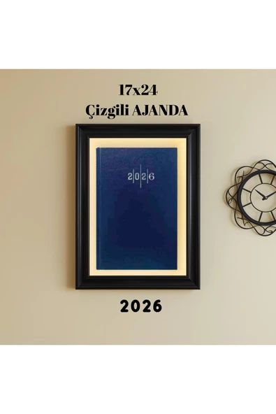 2026 Ajanda 17X24 Çizgili Lacivert ürün görseli 1