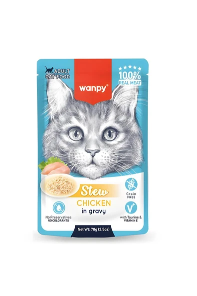 Pouch Tavuklu Yaş Kedi Maması 70gr x 10 Adet ürün görseli 1