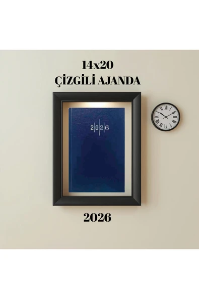 2026 Ajanda 14X20 Çizgili Lacivert ürün görseli 1