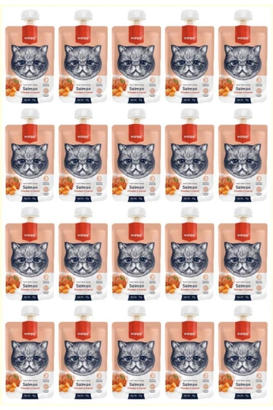 Taze Somonlu & Tavuklu Kedi Et Ezmesi 90 Gr*20 Lİ PAKET ürün görseli 1