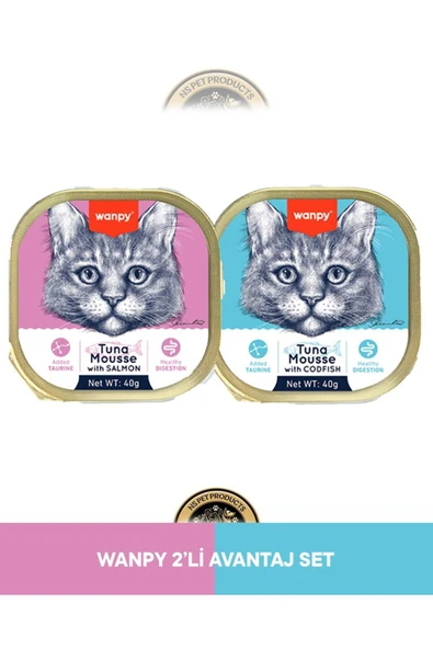 Mousse Ton Balıklı - Somonlu Alutray & Mousse Ton Balıklı - Morina Balıklı Alutray Kedi ürün görseli 1