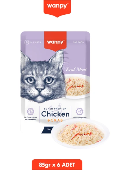 Kedi Ödülü Pouch Tavuklu & Yengeçli Yaş Kedi Maması 6 Adet x 85gr ürün görseli 1