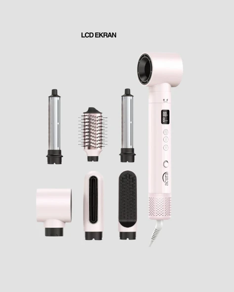 Motorlu Lcd Ekranlı Saç Şekillendirme Seti - Resim 2