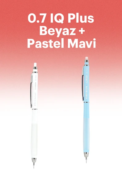 My Iq Plus Versatil Kalem 0.7 Beyaz + Pastel Mavi ürün görseli 1