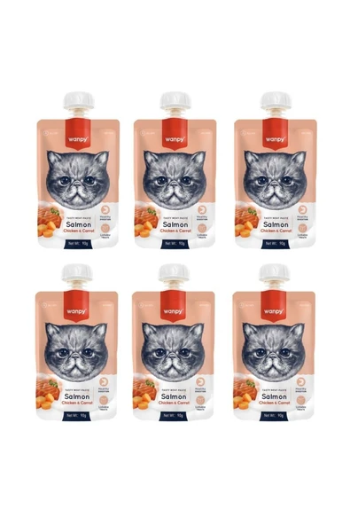 Taze Somon & Tavuklu Kedi Et Ezmesi 90 Gr. X 6 Adet ürün görseli 1