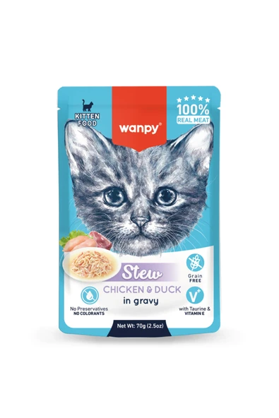 Yavru kedi Yaş maması 4 Adet Tavuk&Ördek - Somon&Ton Balıklı ürün görseli 1