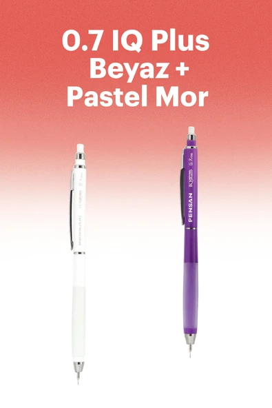My Iq Plus Versatil Kalem 0.7 Beyaz + Pastel Mor ürün görseli 1