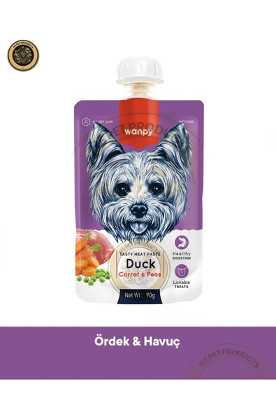 Ördek & Havuç Köpek Et Ezmesi Köpek Ödül Maması 90 gr ürün görseli 1