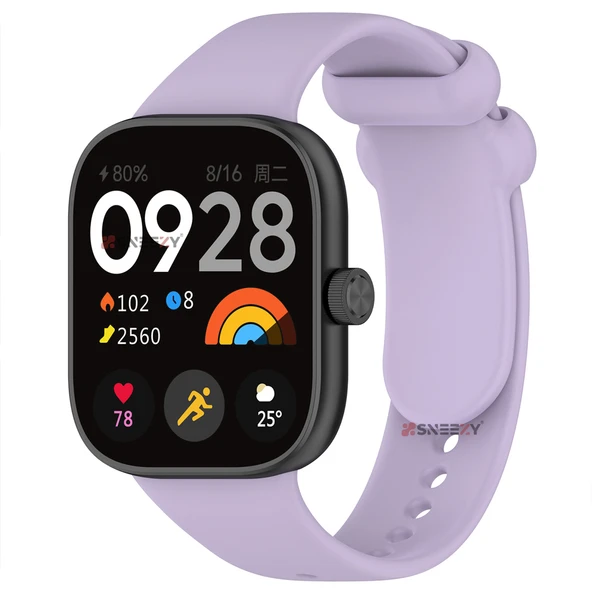 Redmi Watch 5 Uyumlu Kordon Purelux Soft Yumuşak Silikon Kordon Kayış Şık Görünüm  Lila ürün görseli 1
