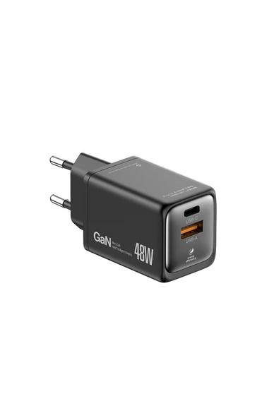 Hİ48 COMPACT EFFICIENT & HI TECH GaN 48W SEYAHAT HIZLI ŞARJ ALETİ USB A+ USB C ürün görseli 1