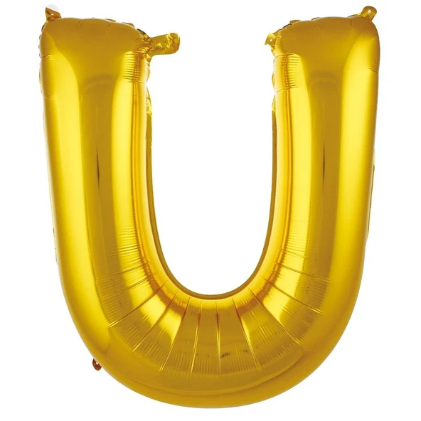 34" Folyo Harf 76cm "U" Gold / Altın ürün görseli 1