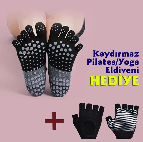 Parmaklı Yoga/Pilates Çorabı (Kaydırmaz) ürün görseli 1