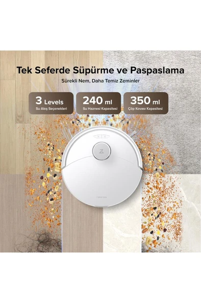 Roborock Q8 Max Pro Plus Akıllı Robot Süpürge Beyaz - Resim 5