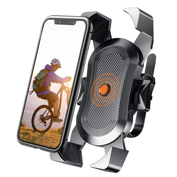 Bisiklet Motosiklet Telefon Tutucu Gidon Bağlantılı 360° Döner 4 Kollu Güvenli Telefon Standı ürün görseli 1