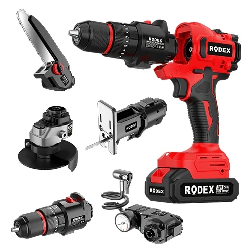 Rodex Çok Amaçlı 20V 5 Değiştirilebilir Başlıklı Matkap 2x2.0AH Çantalı ürün görseli 1