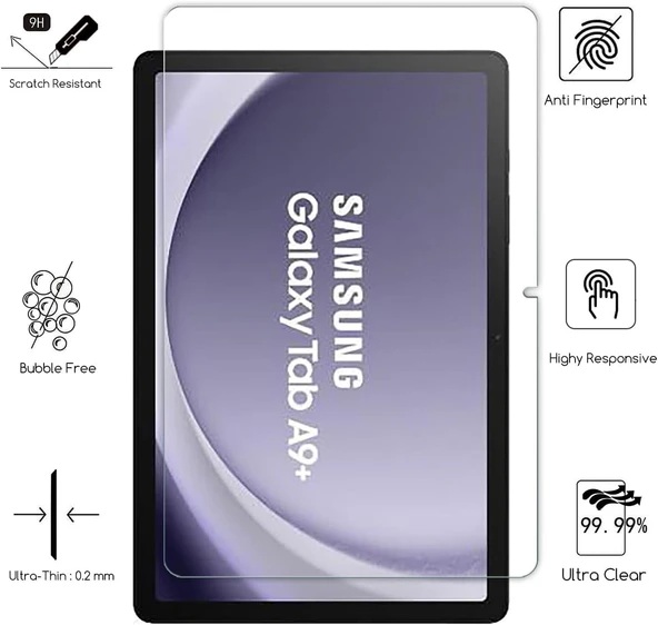 Samsung Galaxy Tab A9 Plus Ekran Koruyucu-Kırılmaz Cam ürün görseli 1