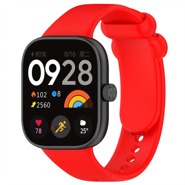 Redmi Watch 5 Uyumlu Kordon Purelux Soft Yumuşak Silikon Kordon Kayış Şık Görünüm  Kırmızı ürün görseli 1