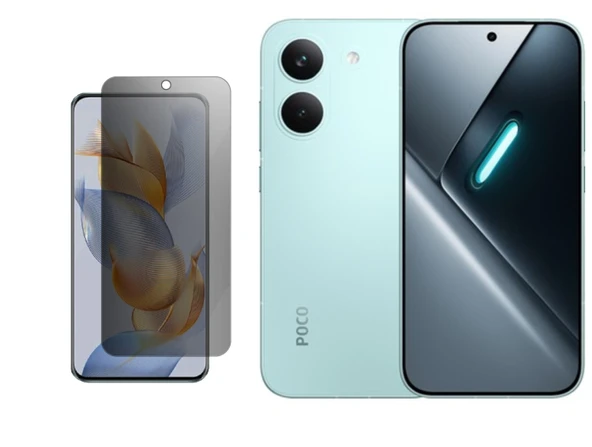 Poco X8 Pro ile Uyumlu Mat Hayalet (Privacy) 9H Kırılmaz Nano Ekran Koruyucu ürün görseli 1