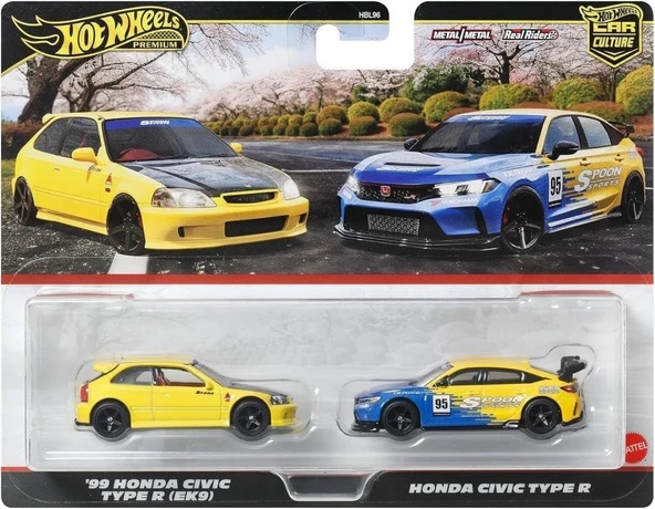 Hot Wheels Premium JBL00 Car Culture 2 Pack '99 Honda Civic Type R (EK9) // Honda Civic Type R ürün görseli 1