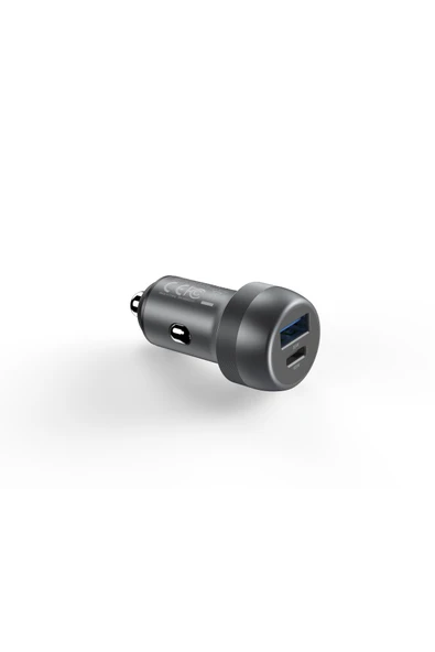DUAL PORT METAL GÖVDE 100 W ARAÇ İÇİ ŞARJ ALETİ USB C+ USB A ürün görseli 1