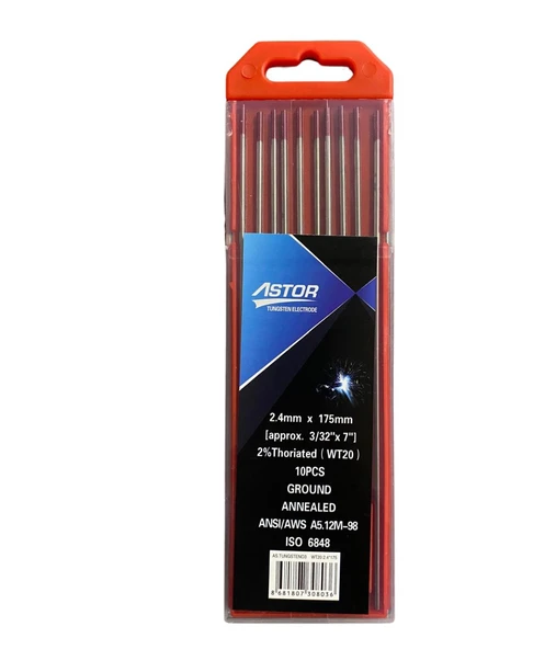 Astor Tungsten Elektrod 2.4 mm 10’lu Paket ürün görseli 1