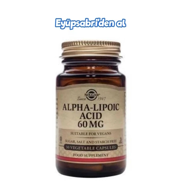 Solgar Alpha Lipoic Acid 60 Mg 30 Kapsül ürün görseli 1
