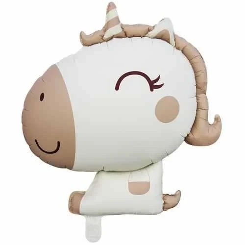 22" Folyo Balon Karamel Retro Renk Unicorn Kafa 65*78,5cm ürün görseli 1