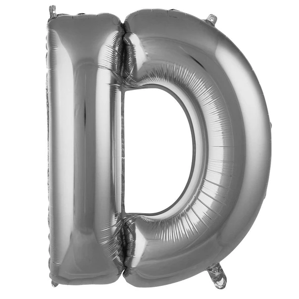 34" Folyo Harf 76cm "D" Silver / Gümüş ürün görseli 1
