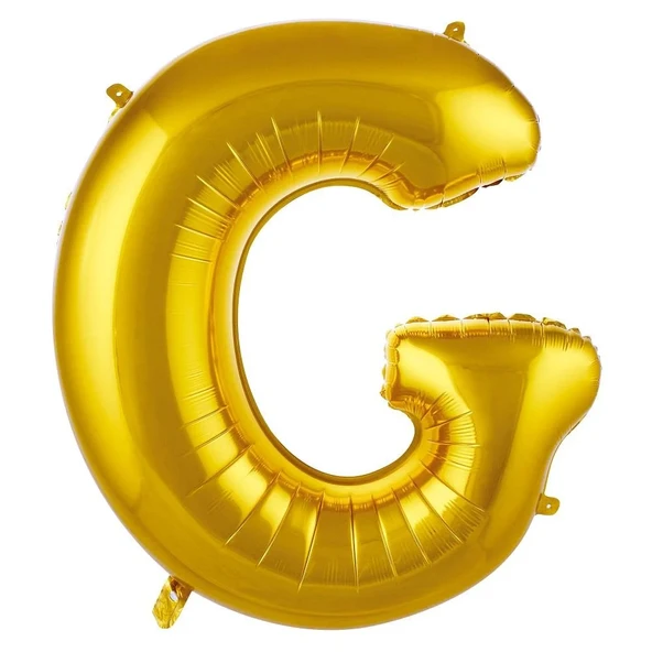 34" Folyo Harf 76cm "G"  Gold / Altın ürün görseli 1