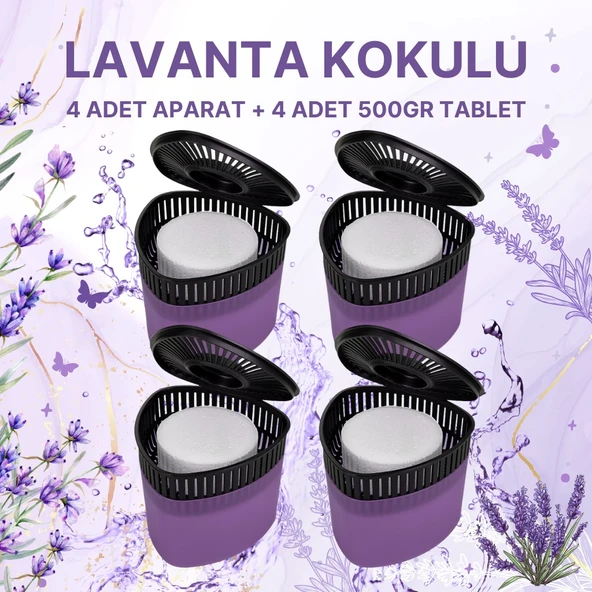 4 Adet 500GR - LAVANTA - Nem Alıcılı Ve Rutubet Giderici Aparat Üçgen (TABLET DAHİL) ürün görseli 1