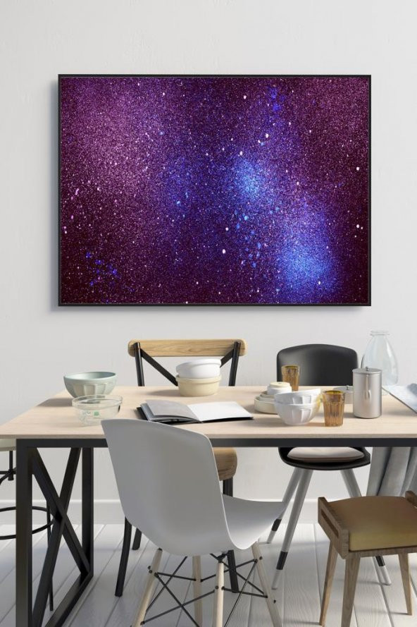 60 x 70 cm Galaxy Desenli Cam Tablo 4mm Temperli Camdır ürün görseli 1